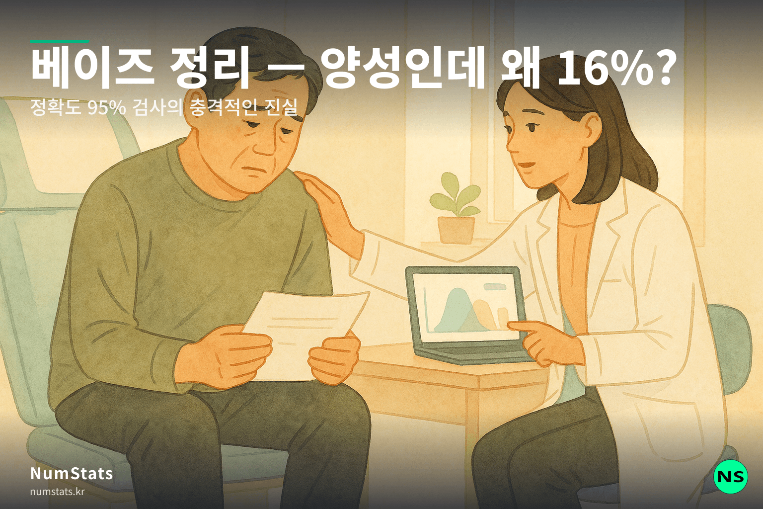 베이즈 정리 완벽 이해 — 스팸 필터·암 진단의 수학 원리