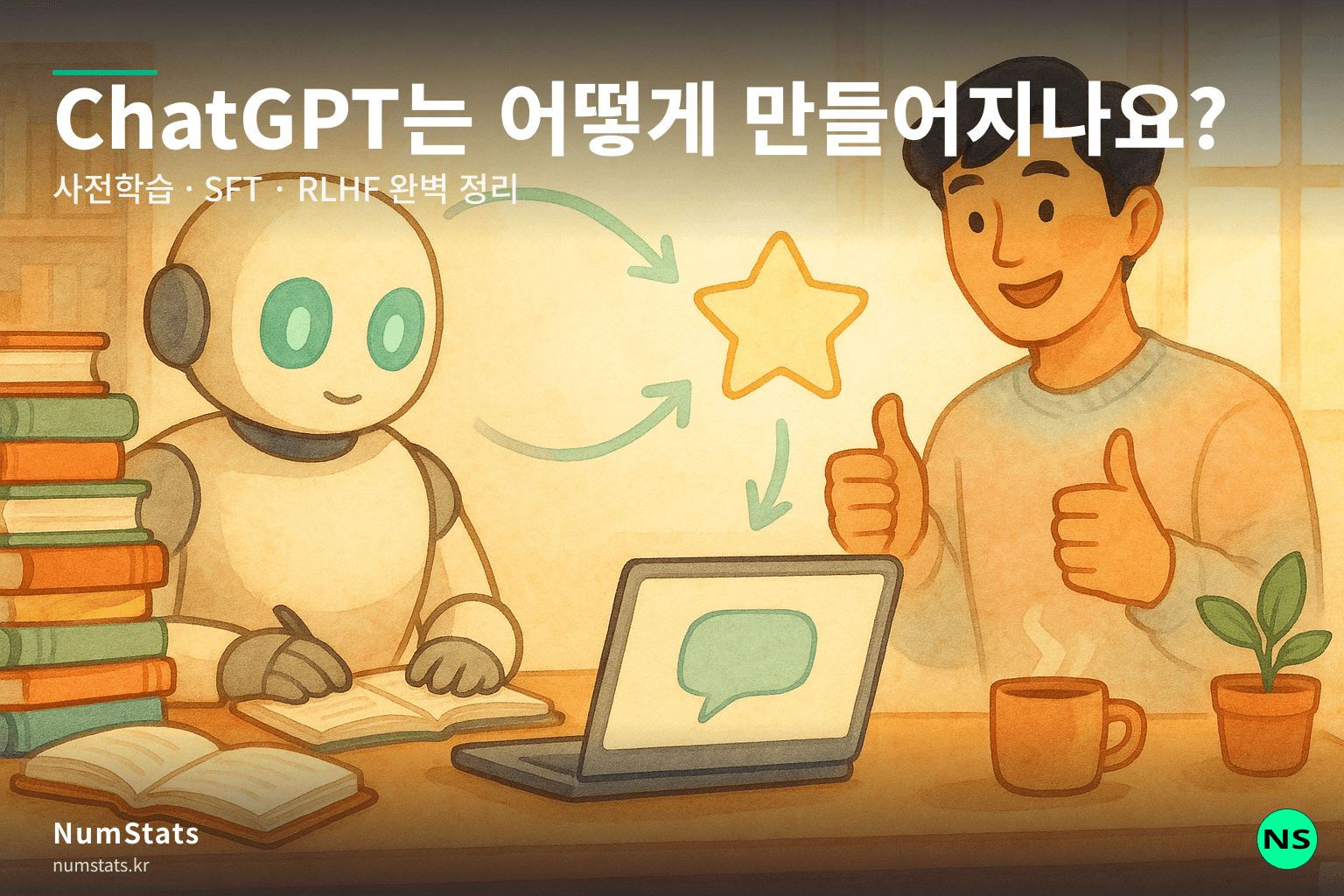 ChatGPT는 어떻게 만들어지나요? | NumLM — 사전학습·SFT·RLHF 완벽 정리